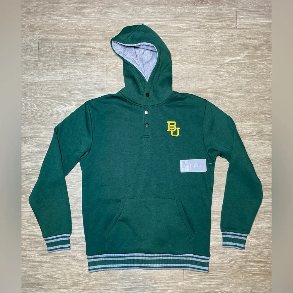 Colosseum Men's Medium Baylor Bears BU Logo‎ 1/4 Snap Pullover Sweatshirt Hoodie